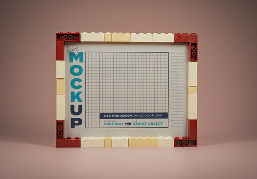 Building Bricks Horizontal Frame Poster Image Mockup