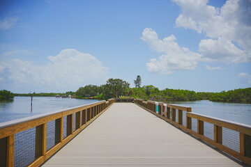 St. Petersburg, Forida, USA 06 29 2025: The landscape of Weedon Island Preserve Cultural and Natural History Center