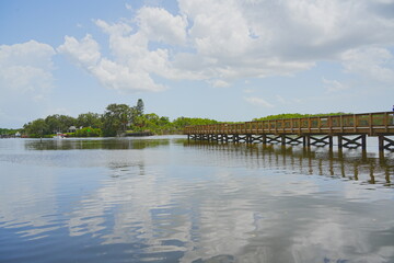 St. Petersburg, Forida, USA 06 29 2025: The landscape of Weedon Island Preserve Cultural and Natural History Center