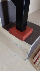 A unique piece of industrial-style furniture made from wood and metal, fully handcrafted and...
