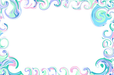 Pastel Swirl Frame Elegant Design Element