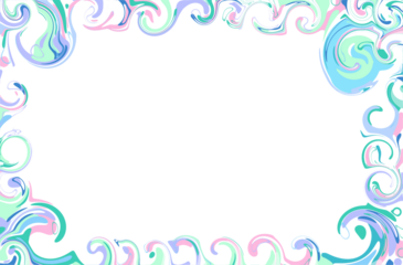Pastel Swirl Frame Elegant Design Element