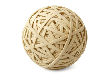 Obraz premium Rubber bands forming a perfect sphere, isolated on a transparent background, ready for creative projects