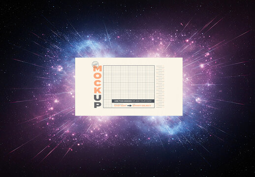 Horizontal Space Galaxy Poster Image Mockup