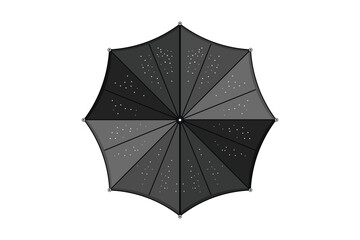 Fototapeta premium Cartoon flat umbrella in vector pastel style, suitable for UI icons, mobile app graphics, and minimal branding visuals 