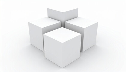 white cube on white background