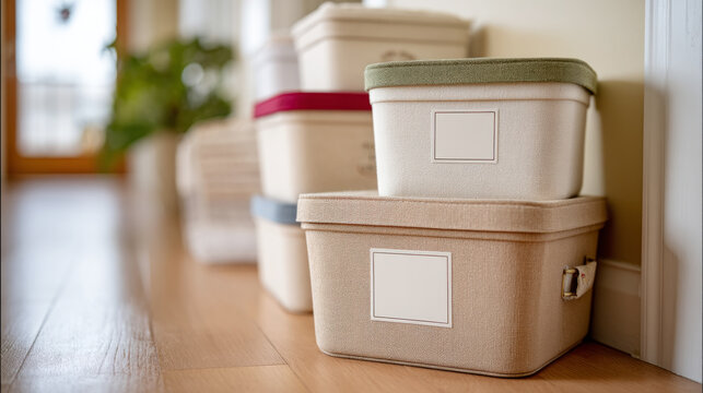 Organize your home with labeled storage containers for the upcoming year