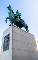 Equestrian statue of King Karl XIV Johan in Stockholm