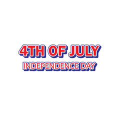 4th of july, independence day poster with white background