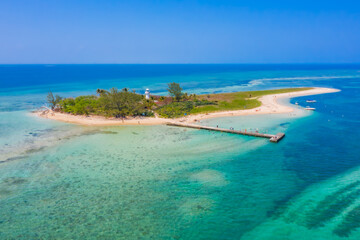 Isla de Enmedio, Veracruz, México. Enclavada en el Golfo de México, se trata de una reserva...