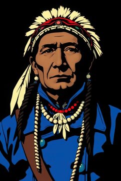 Tribal Figure With Symbolic Expression