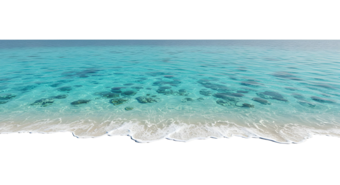 Turquoise Ocean Waves on Sandy Beach