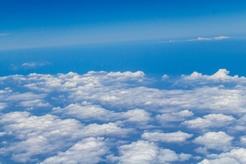blue sky with clouds. Blue sky and clouds shot from a very high position.
