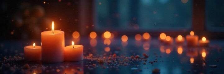 Serene Candlelight Ethereal Glow for Spiritual Reflection and Mindfulness