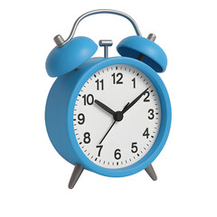 Classic Blue Twin Bell Alarm Clock Transparent Background