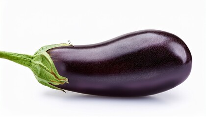 eggplant aubergine vegetable single fresh eggplant isolated on white background
