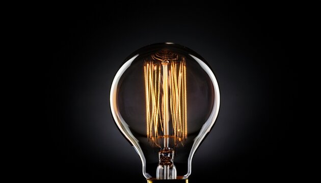 ampoule sur fond noir genere par ia