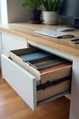 Sleek Modern Office Drawers Ample Storage for a Contemporary Workspace.  Easy Access File Storage Solution, Enhancing Functionality and Style.