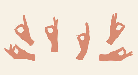 OK Hand Gestures A Collection of Illustrated Hand Poses
