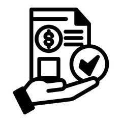 Financial Statement and Billing Invoice Icon from Financial Services Collection (Mixed style)