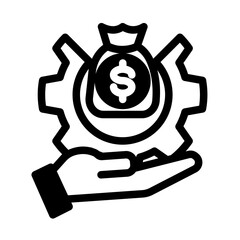 Capital Wealth and Fund Management Icon from Financial Services Collection (Mixed style)