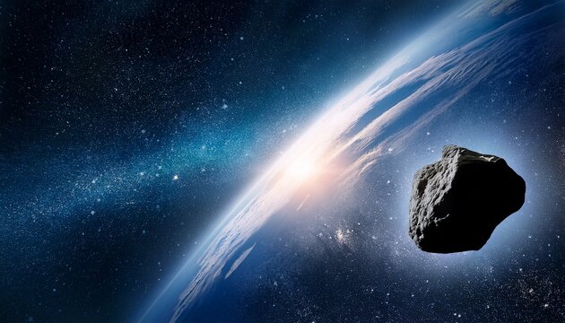 asteroid in deep space