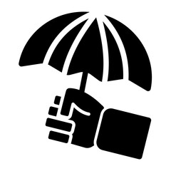 Insurance Provider and Security Firm Icon from Financial Services Collection (Solid Lineal style)