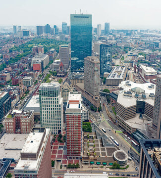 Views Around Boston Massachusetts from the 52nd Floor of the Prudential Building