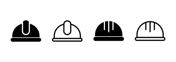 Helmet icon logo design. Motorcycle helmet sign and symbol. Construction helmet icon. Safety helmet