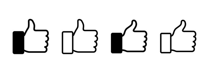 Like icon logo design. Thumbs up sign and symbol. Hand like