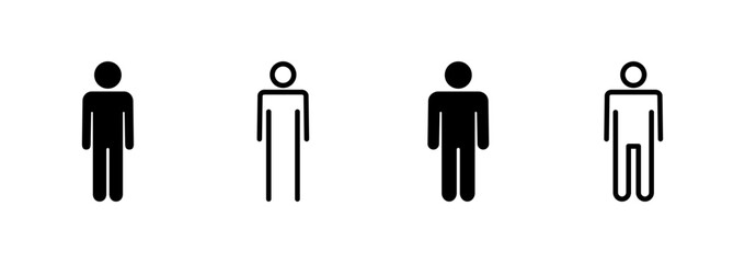 Man icon logo design. male sign and symbol. human symbol