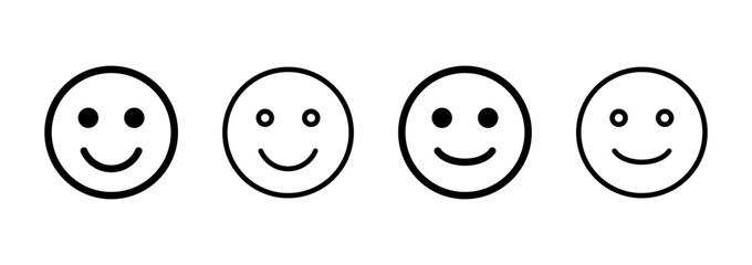 Smile icon logo design. smile emoticon icon. feedback sign and symbol