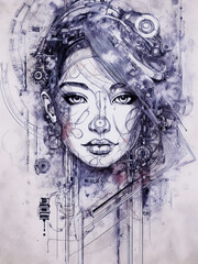 robotic picture of a woman