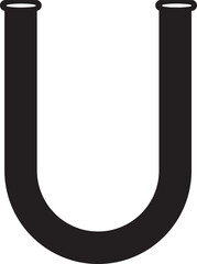 Silhouette Lab Cylindrical Glass Bottle U Shape