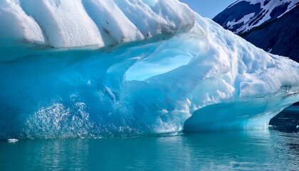 glacial iceberg detail from ice calved off the sawyer glacier in tracy arm southeast alaska