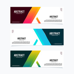 Modern web banners template. Universal design for advertising business