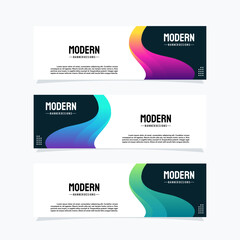 Modern web banners template. Universal design for advertising business