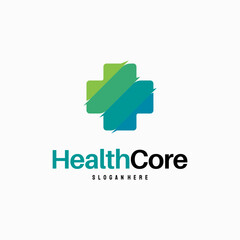 Medical logo in modern style vector, Healthcare Plus logo designs