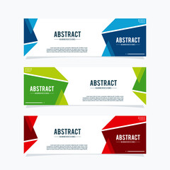 Modern web banners template. Universal design for advertising business