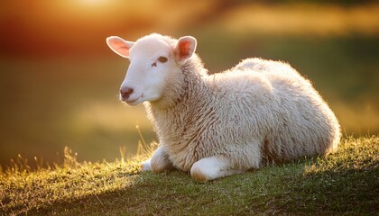 niedliche schafe liegen auf einer weide