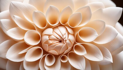 close up of a cream colored spiral flower with soft petals
