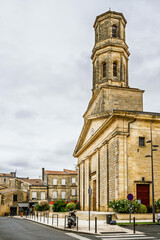 Obraz premium Pauillac over Gironde Estuary, Bordeaux, Gironde, Nouvelle-Aquitaine, France, Europe