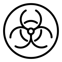 Biohazard icon. Vector line icon