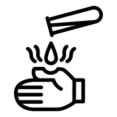 Corrosive icon. Vector line icon