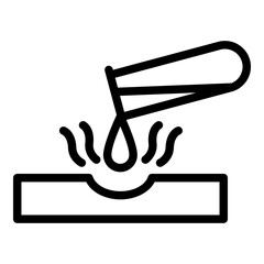 Corrosive icon. Vector line icon