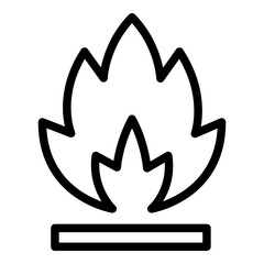 Flammable icon. Vector line icon