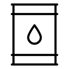 Oil barrel icon. Vector line icon