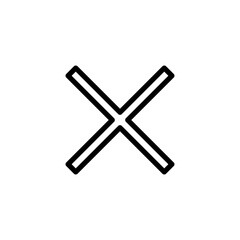 Close icon symbol for apps and websites. Delete sign and symbol. cross sign