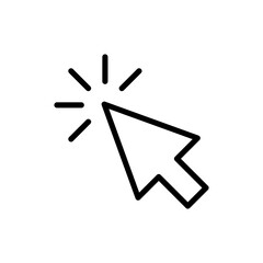 Click icon symbol for apps and websites. pointer arrow sign and symbol. cursor icon
