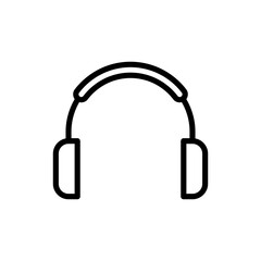 Headphone icon symbol for apps and websites. Headvector sign and symbol